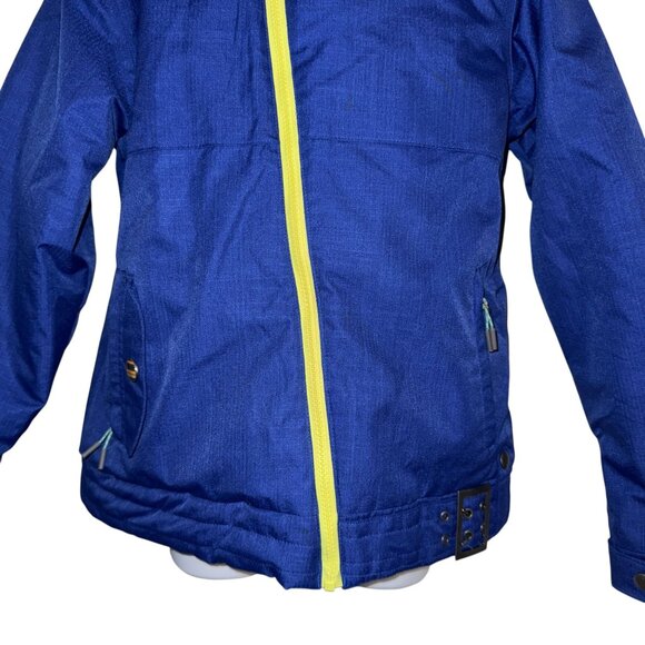 Firefly Jan Purple Winter Coat Girls M Lined Insulated Pockets Faux Fur Hoodie - Picture 3 of 10